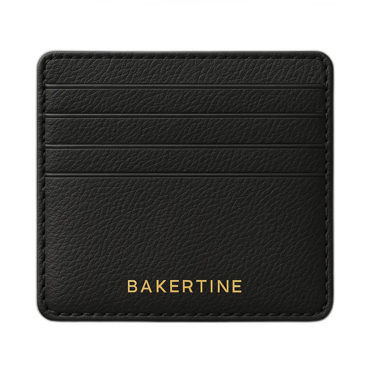 BAKERTINE Wallet mit Druckknöpfen, klare Frontansicht freigestellt in Burr Black